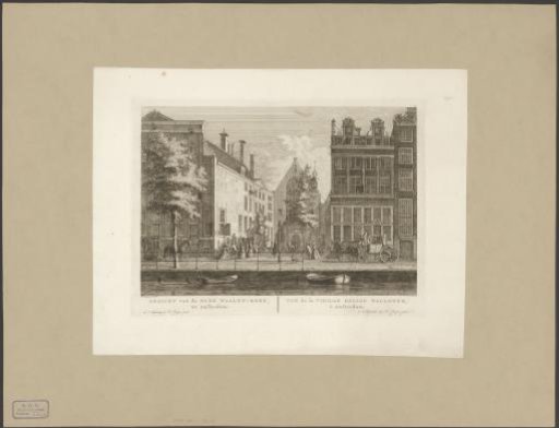 View of the Walloon Church and the Walenpleintje in Amsterdam