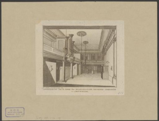 Interior of the church of the Evangelical Brethren in Amsterdam