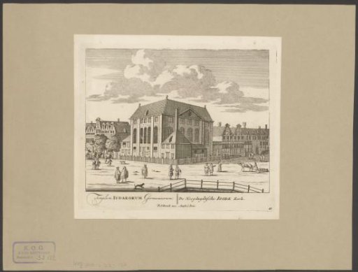 View of the Great Synagogue in Amsterdam