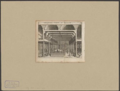 Interior of the Portuguese Synagogue on the Houtgracht in Amsterdam