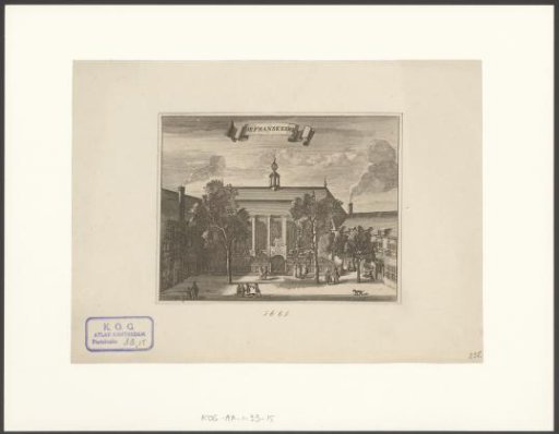 View of the Walloon Church and the Sint-Jorishof in Amsterdam