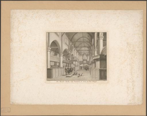 Interior of the Walloon Church in Amsterdam, viewed towards the organ