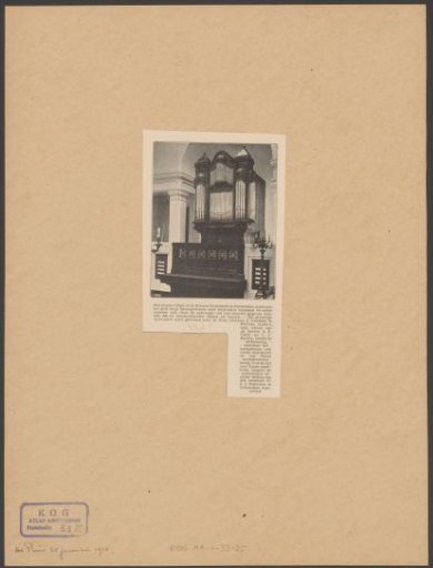 Organ of the Nieuwe Waalse Kerk in Amsterdam