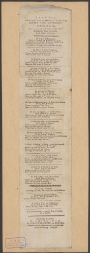 List of Roman Catholic services in Amsterdam for the week of June 20, 1784