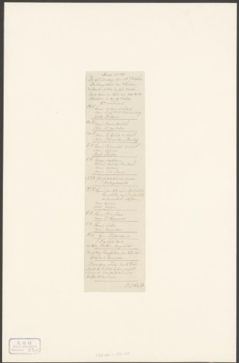 List of sermons in Amsterdam for the week of October 28, 1787