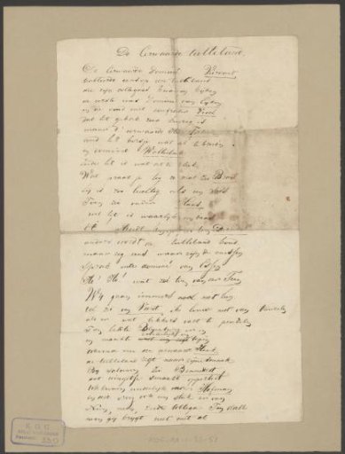 Rhymed story with names of ministers in Amsterdam