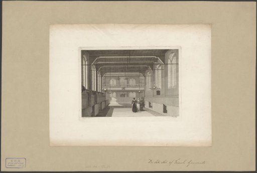 Interior of the Mennonite Church De Arke Noach in Amsterdam