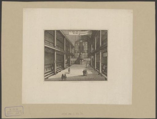 Interior of the Mennonite Church De Zon in Amsterdam