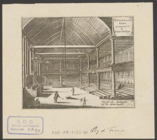 Interior of the Mennonite Church Bij de Toren in Amsterdam