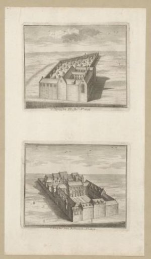 Bird's-eye view of the Clarissenklooster and the Bethaniënklooster in Amsterdam