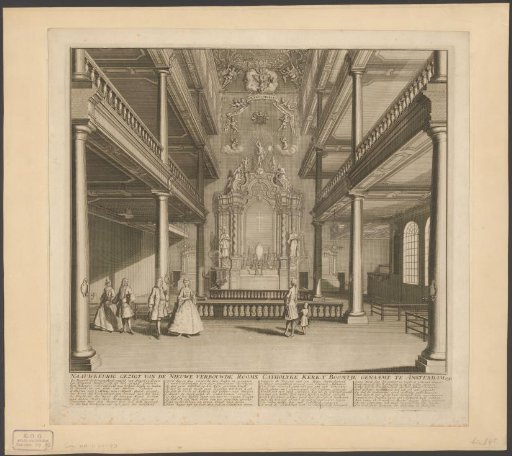 Interior of the Roman Catholic Schuilkerk Het Boompje in Amsterdam