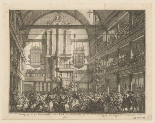 Commotion in the Old Lutheran Church in Amsterdam during the earthquake of February 18, 1756
