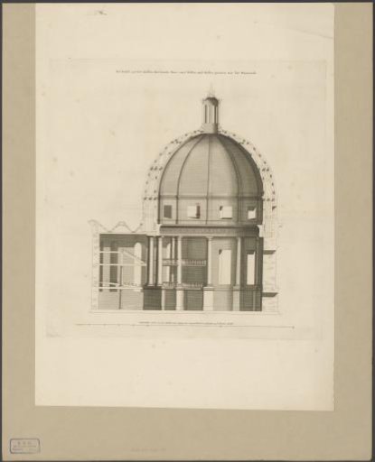 Section of the dome church or New Lutheran Church in Amsterdam