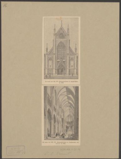 Views of the Exterior and Interior of the Our Lady's Church in Amsterdam