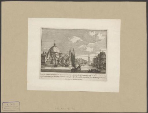 View of the Singel towards the Round Lutheran Church and the Jan Rodenpoortstoren