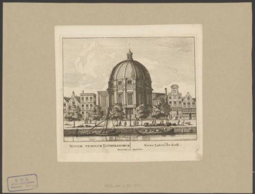 View of the Dome Church or New Lutheran Church in Amsterdam