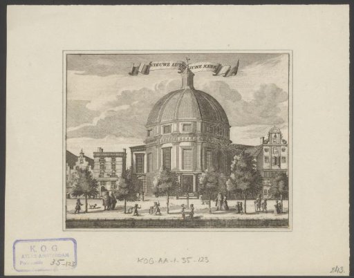 View of the Dome Church or New Lutheran Church in Amsterdam