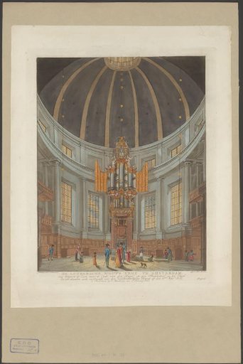 Interior of the New Lutheran Church in Amsterdam, before the fire of 1822
