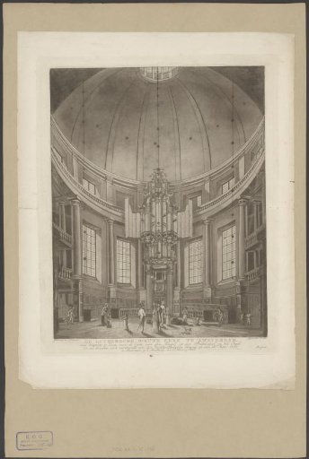 Interior of the New Lutheran Church in Amsterdam, before the fire of 1822