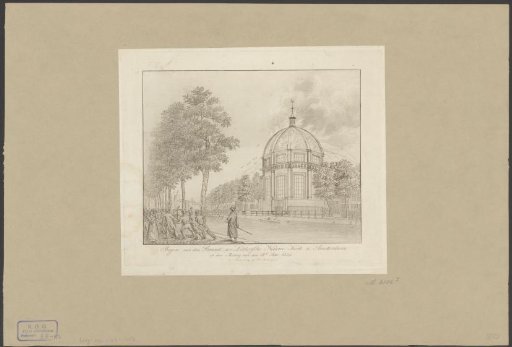 Beginning of the fire in the Nieuwe Lutherse Kerk in Amsterdam, 1822