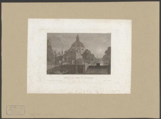 View of the Singel and the New Lutheran Church in Amsterdam