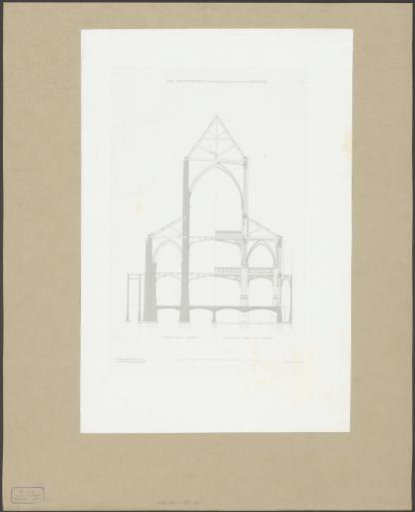 Cross-section of the Our Lady Church in Amsterdam