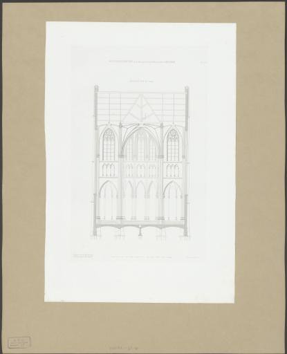 Cross-section of the Our Lady Church in Amsterdam