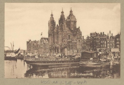 View of the Basilica of Saint Nicholas in Amsterdam