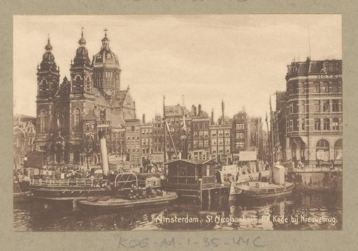 View of the Basilica of Saint Nicholas in Amsterdam