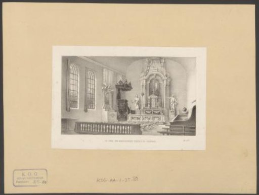 View of the altar of the Episcopal Clergy Church de Ooievaar in Amsterdam