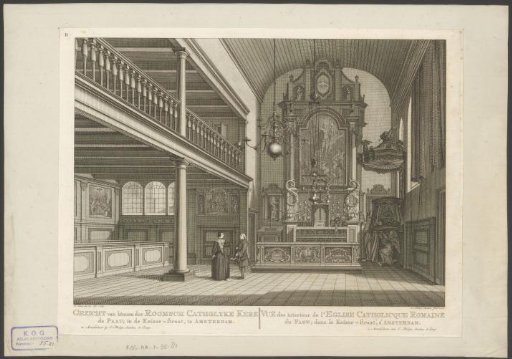 Interior of the Roman Catholic hidden church de Paauw in the Keizerstraat in Amsterdam