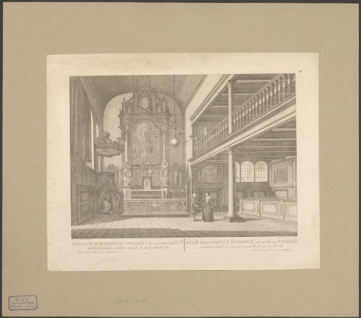 Interior of the Roman Catholic hidden church de Paauw in the Keizerstraat in Amsterdam