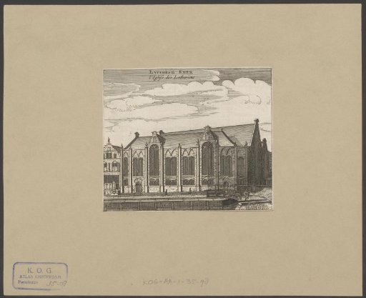 View of the Old Lutheran Church in Amsterdam