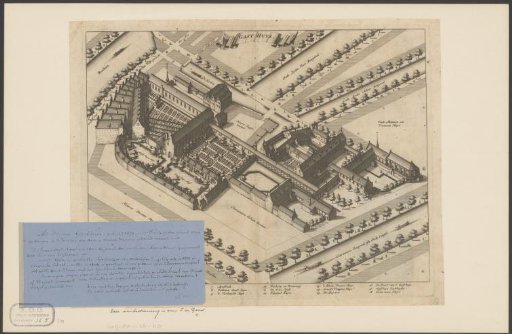 View of the Oudezijds Heerenlogement and Binnengasthuis in Amsterdam in Bird's-eye Perspective