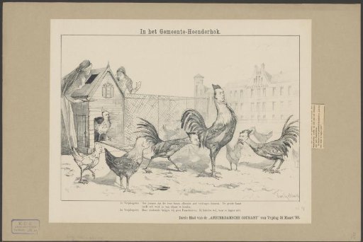 Satirical print on the dispute regarding the expansion of the Zusterhuis in the Binnengasthuis