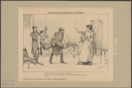 Female doctor startled as police bring in a man