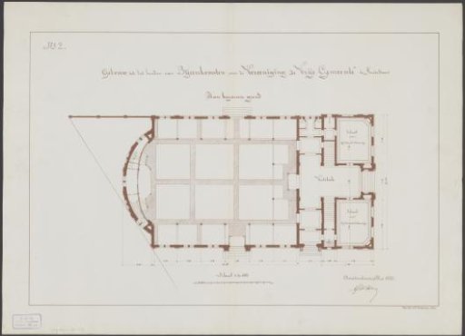 Floor Plan of the Ground Floor of De Vrije Gemeente in Amsterdam
