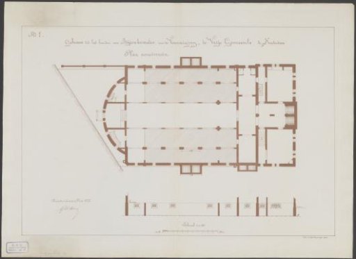 Floor Plan of the Basement of De Vrije Gemeente in Amsterdam
