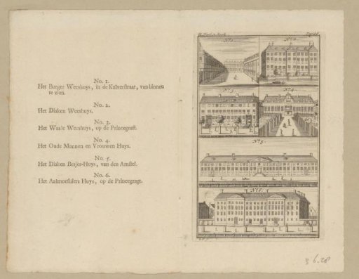 Six Different Buildings in Amsterdam