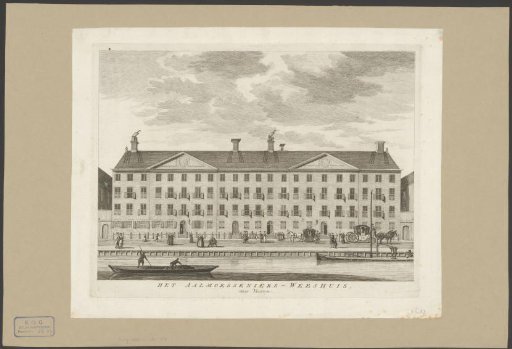 View of the Aalmoezeniersweeshuis in Amsterdam