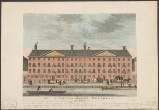 View of the Aalmoezeniersweeshuis in Amsterdam