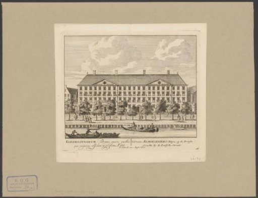 View of the Aalmoezeniersweeshuis in Amsterdam
