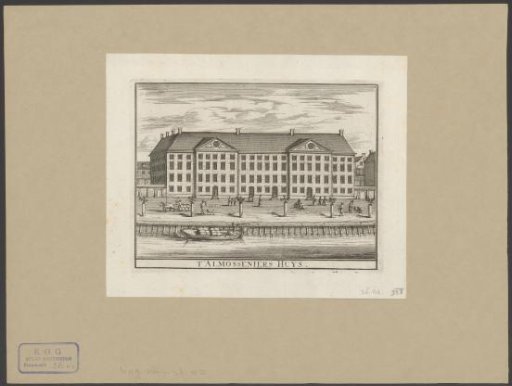 View of the Aalmoezeniersweeshuis in Amsterdam