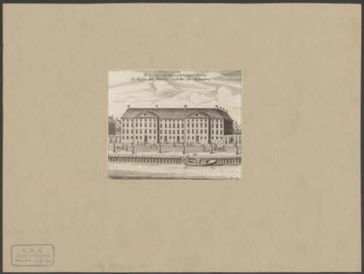 View of the Aalmoezeniersweeshuis in Amsterdam