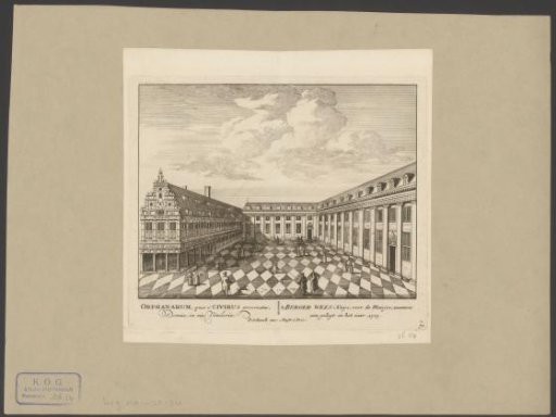 View of the girls' house of the Burgerweeshuis in Amsterdam