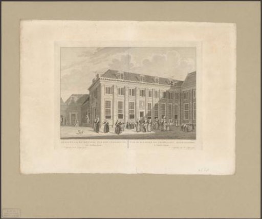 View of the girls' house of the Burgerweeshuis in Amsterdam