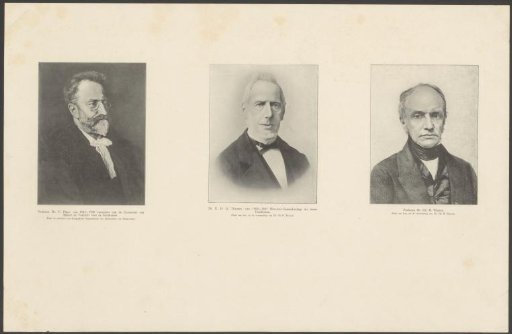 Portraits of Thomas Place, Eduard Hendrik Gerard Thijssen, and Christiaan Bernhard Tilanus
