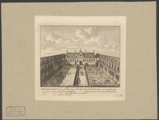 View of the Courtyard of the Oudemannenhuis in Amsterdam