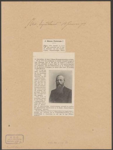 Portrait of Jurriaan Menno Huizinga