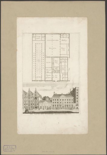 Map and View of the Nieuwezijds Huiszittenhuis in Amsterdam